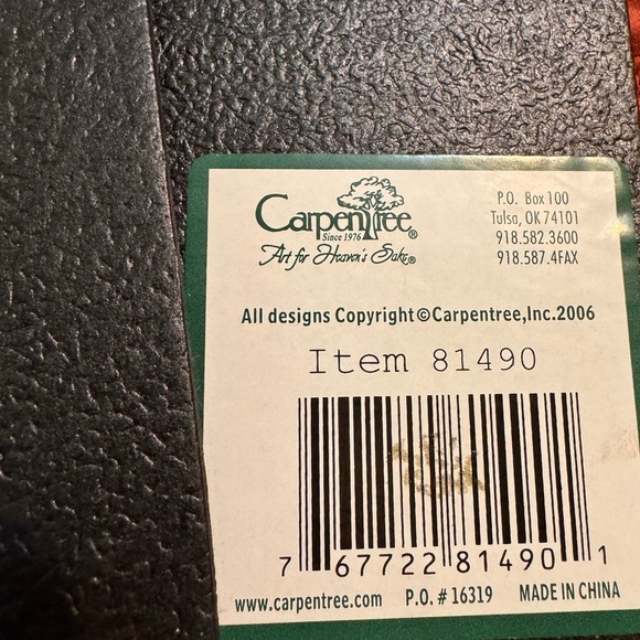 𝅺CarpenTree charming framed art Joshua 24:15 & ornate raised gold cross 7.5x7.5 - Picture 5 of 5